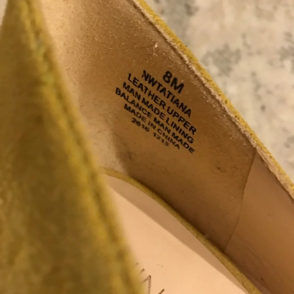 Nine West Yellow Suede Tatiana Heel - Picture 5 of 9